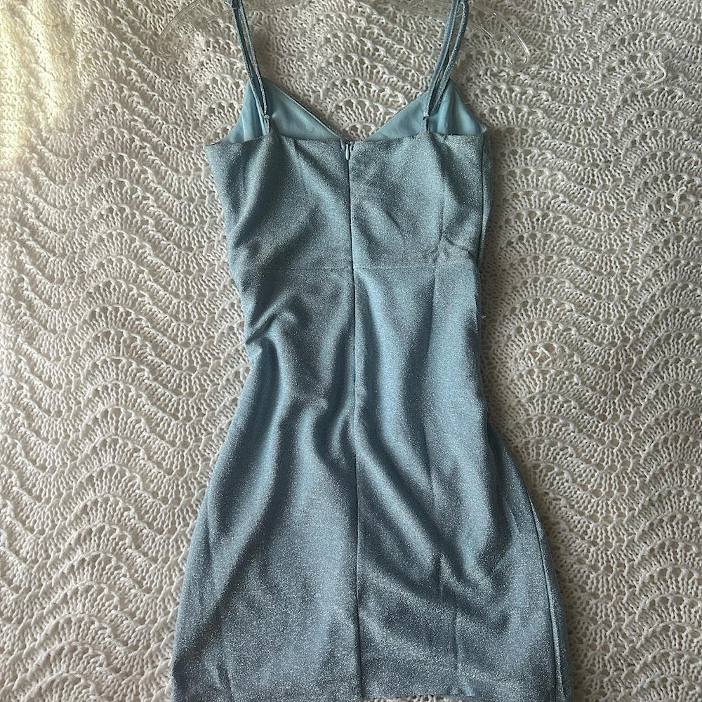 • francesca’s blue & silver glam dress